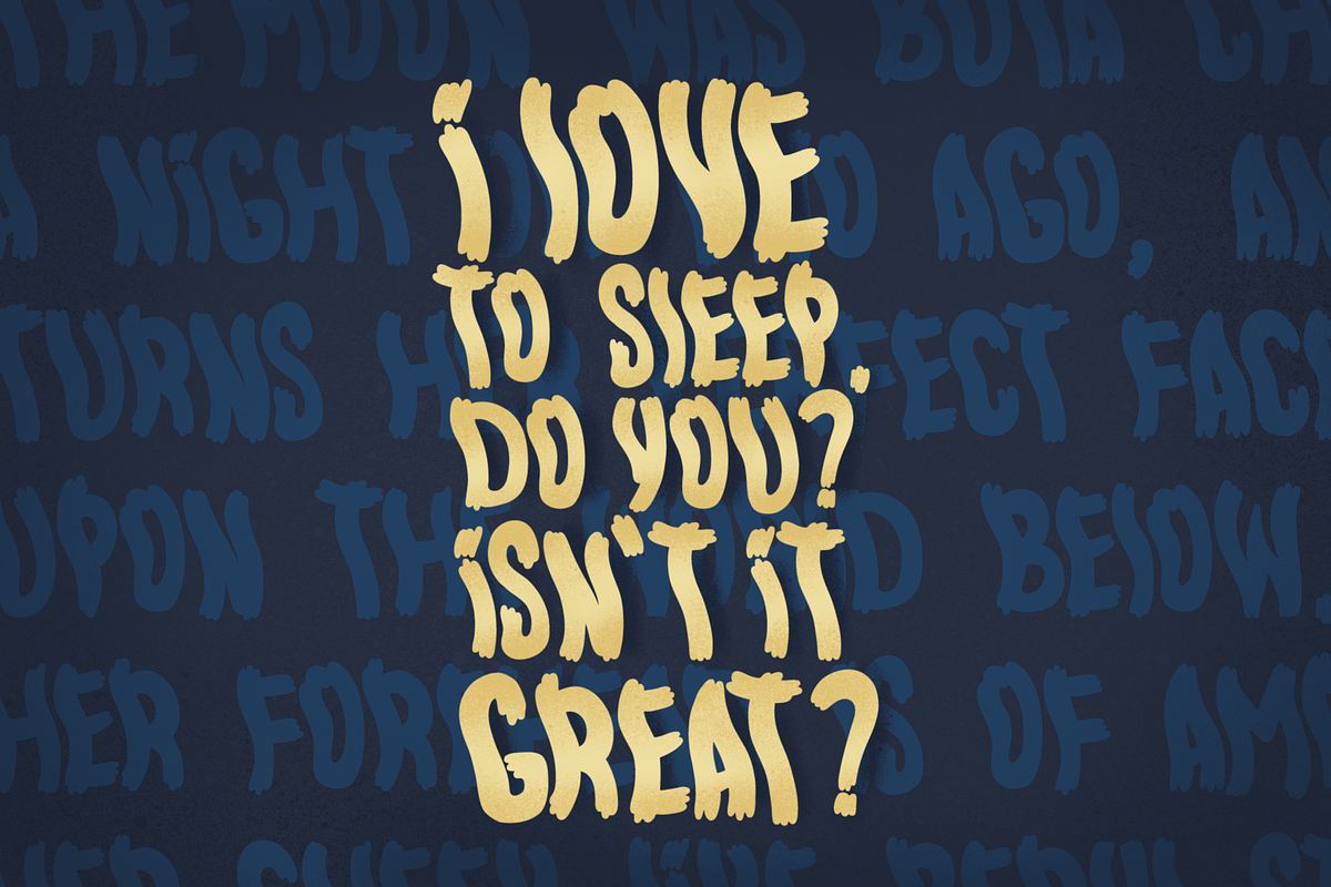 Handwritten Somnambulist font. preview 2
