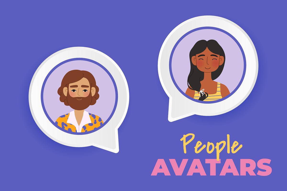 35 Diverse People Avatars, a Person Illustration by IuliiaSavko (Photo 8 of 8)