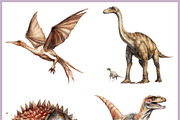 Dinosaurs SVG & PNG Clipart Bundle, an Animal Illustration by Digital Dreamscaping (Thumbnail 8 of 8)
