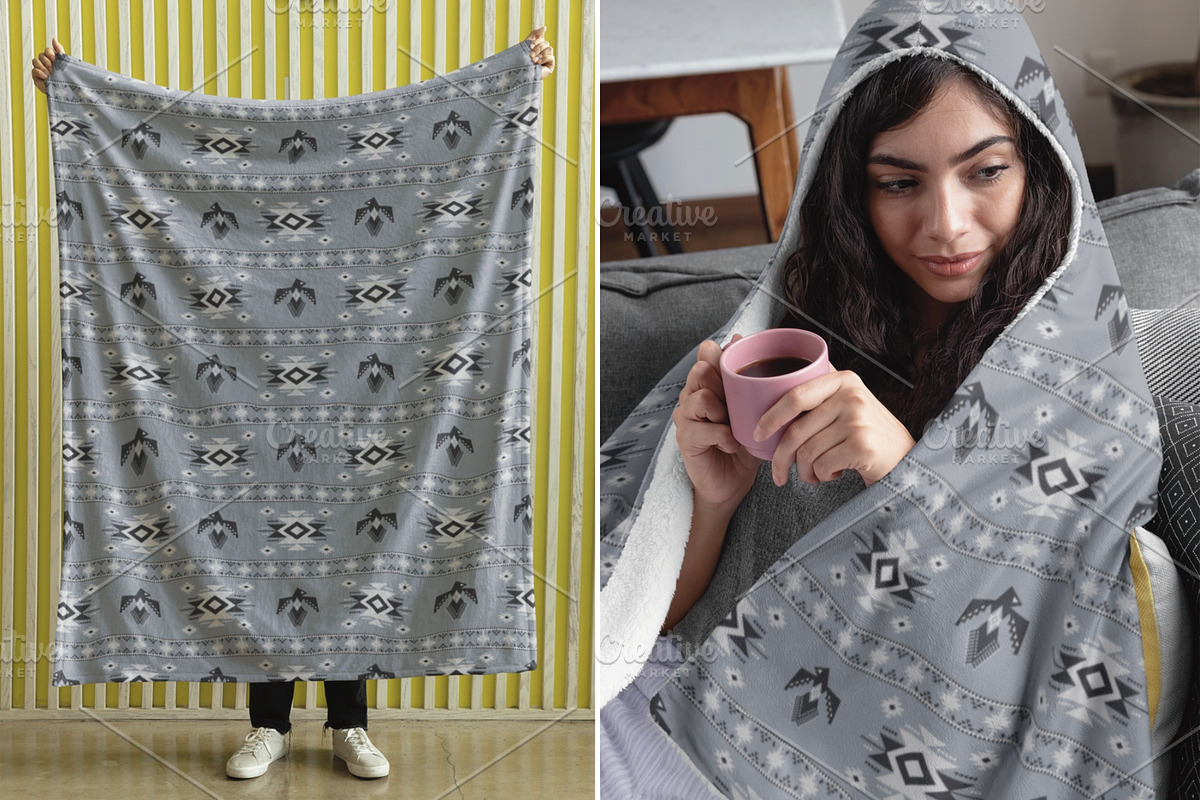 Monochrome Western Aztec Tribal, a Pattern Graphic by PPEthnicDecorPattern (Photo 3 of 10)