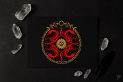 Mystic Lunar Asian Snake Vector Set, an Animal Illustration by Christine Krahl (Thumbnail 2 of 12)