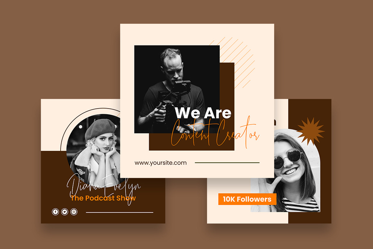 Content Creator Instagram Post, a Social Media Template by Rahardi Creative (Photo 3 of 4)