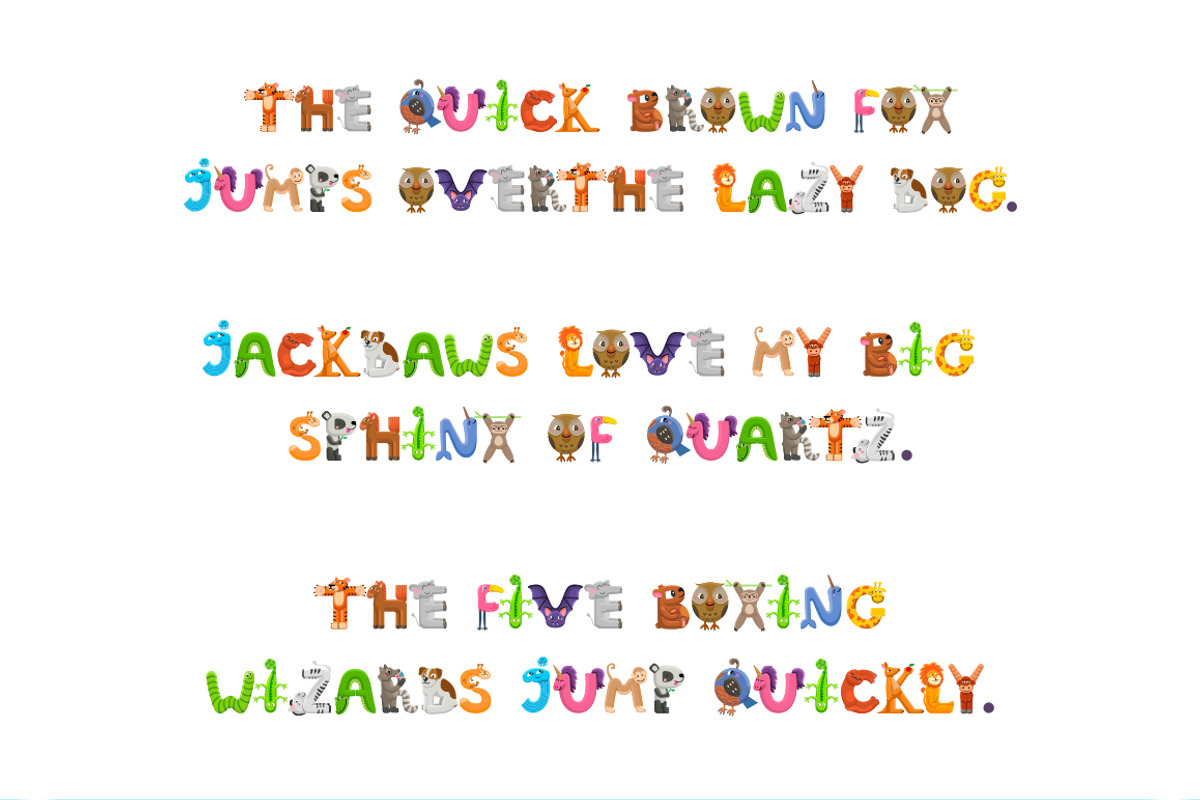 Alphabetic Zoo - font duo preview 5
