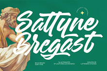 Sattyne Bregast Bold Brush Font Type