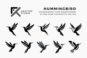 Hummingbird Icon Vector, an Icon by Akatype Studio
