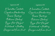 Manhattan Cocktails Handwritten Font, a Handwritten Font by Nicky Laatz (Thumbnail 12 of 15)