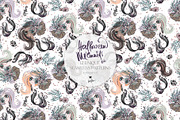 Halloween Mermaids Spooky Patterns, a Pattern Graphic by KaramfilaS (Thumbnail 6 of 19)