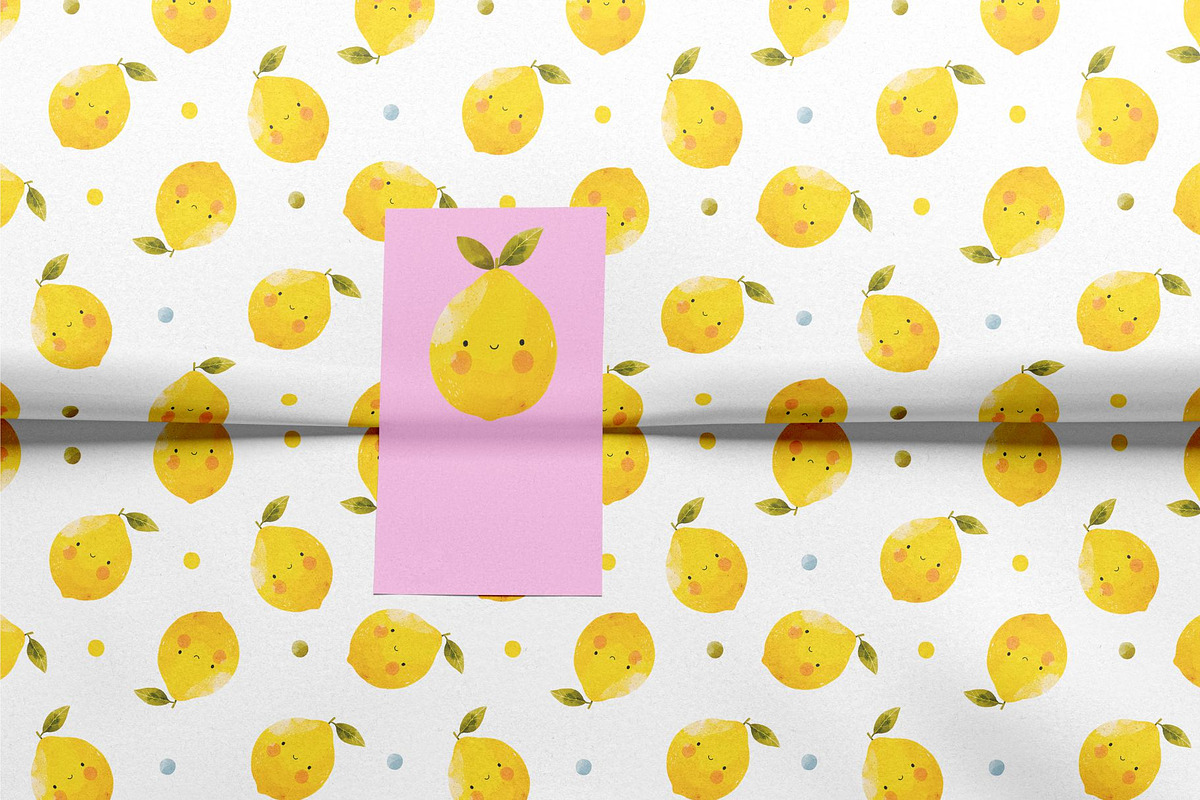 Cute Watercolor Lemon, a Decorative Illustration by MilaCreator (Photo 5 of 6)