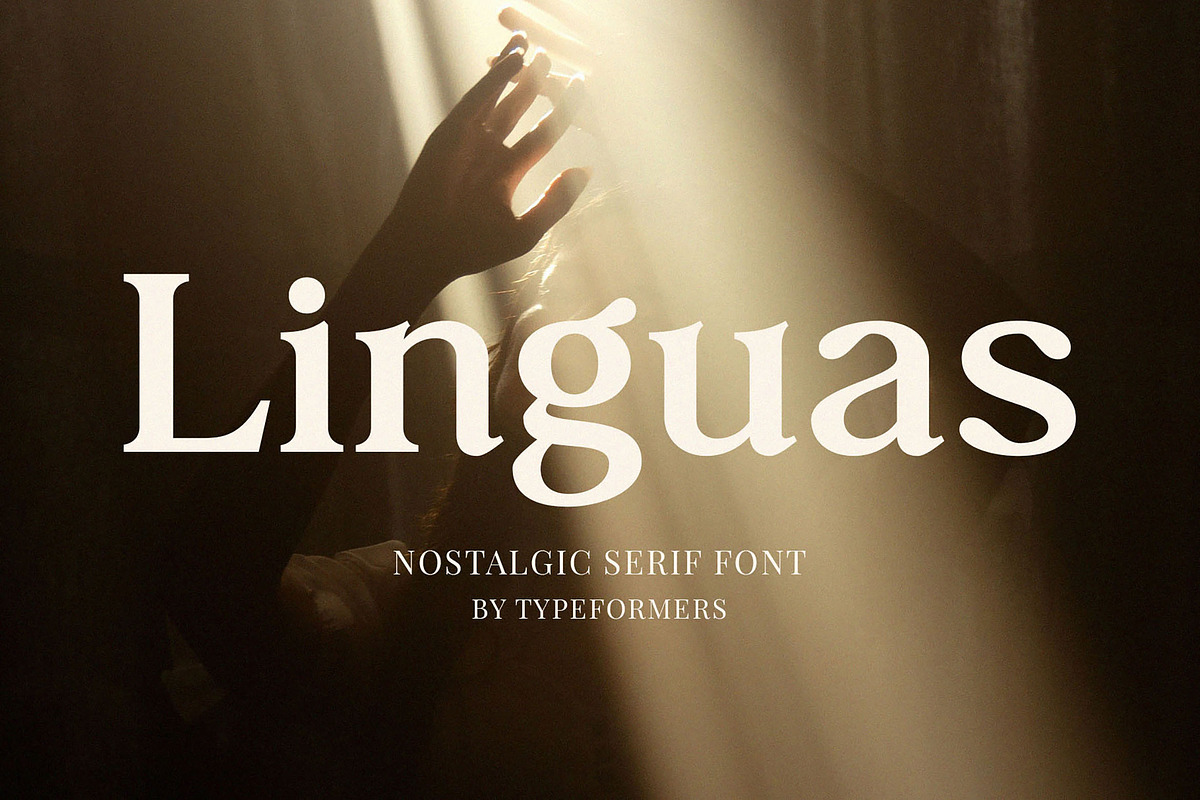 Linguas - Nostalgic Serif Font, a Serif Font by Typeformers (Photo 1 of 5)