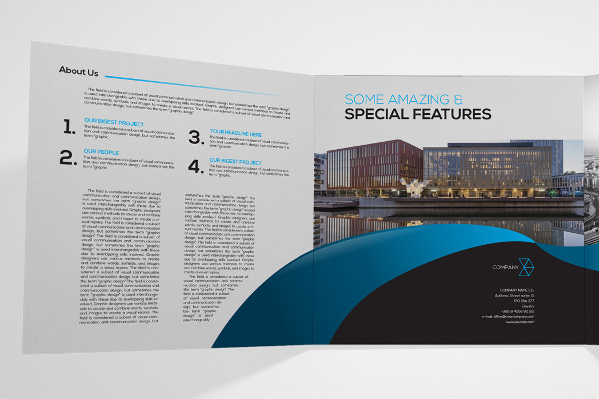 Indesign Square Brochure Wave, a Brochure Template by RudanStudio (Photo 3 of 9)