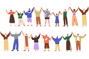 Happy people with raised hands up, a Person Illustration by Good Studio (Thumbnail 3 of 12)