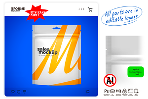 Matte Stand-Up Pouch Mockup, a Packaging Mockup by Reformer Mockup