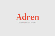 Adren - A Modern & Refined Typeface, a Serif Font by Cassandra Cappello (Thumbnail 1 of 5)