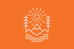 outdoor nature mountain forest logo, a Branding & Logo Template by devastd