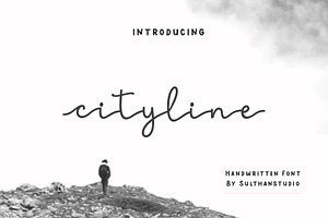 City line, a Handwritten Font by Sulthan Studio