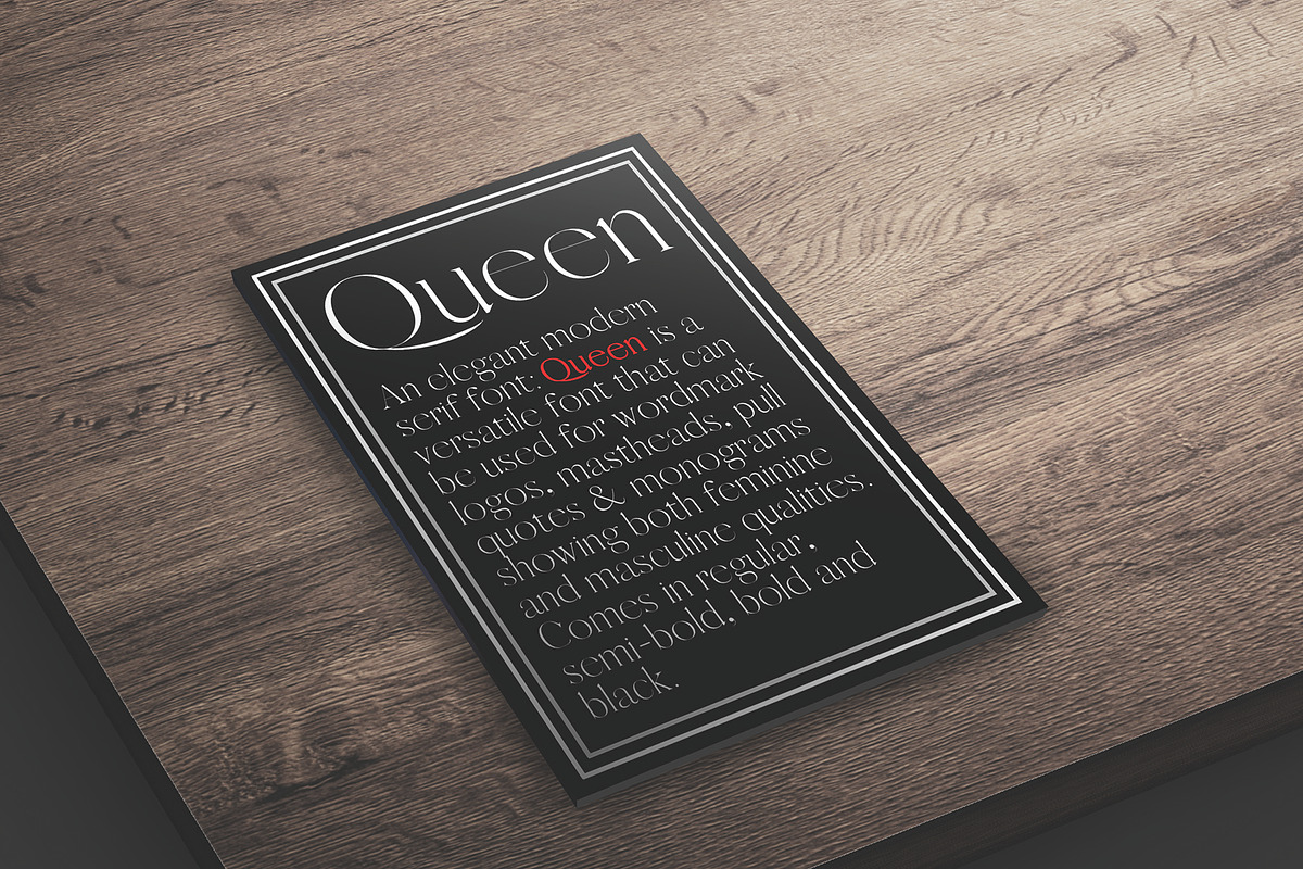 QUEEN: An Elegant Serif Font preview 8