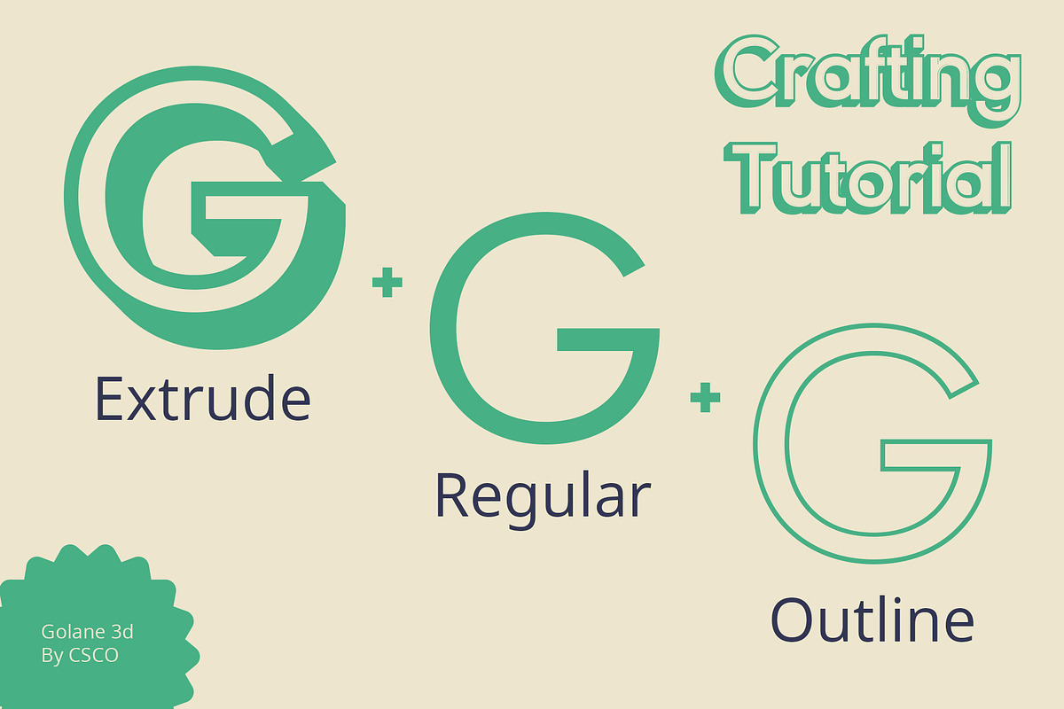 Golane 3D, a Sans Serif Font by Craft Supply Co. (Photo 3 of 8)