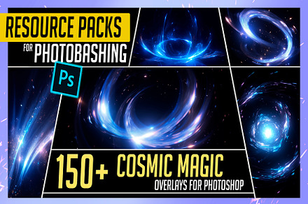 150+ Cosmic Magic Overlay Effects, an Object Graphic by Mikel Blazgad