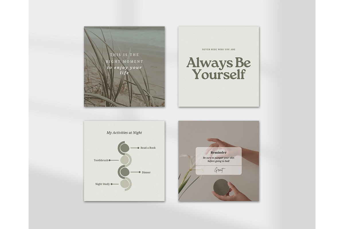 Self Care Instagram Coach - Canva, a Social Media Template by ...