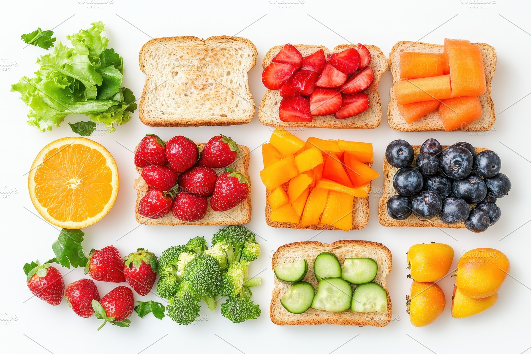 Colorful and healthy breakfast, a Photo by Pavel_design