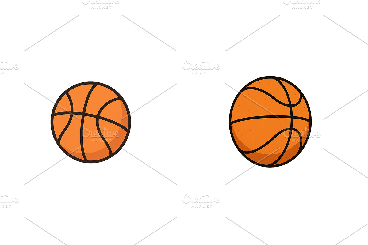 Two basketballs side by side, an Object Illustration by ZinetroN