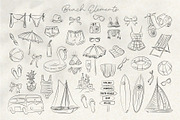 Line Beach Vibes – Summer Clipart, a Decorative Illustration by La Petite Line Art (Thumbnail 4 of 13)