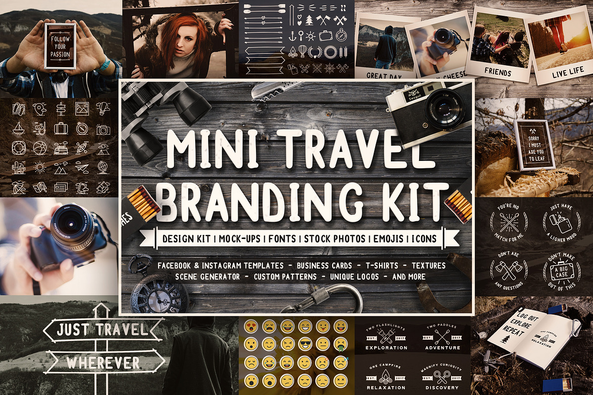 Mini Travel Branding Kit - Preview, a Templates & Theme by Brandspark (Photo 1 of 11)