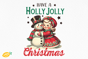 Retro Girl Christmas Sublimation, a Seasonal Illustration by LemonDesign (Thumbnail 13 of 14)