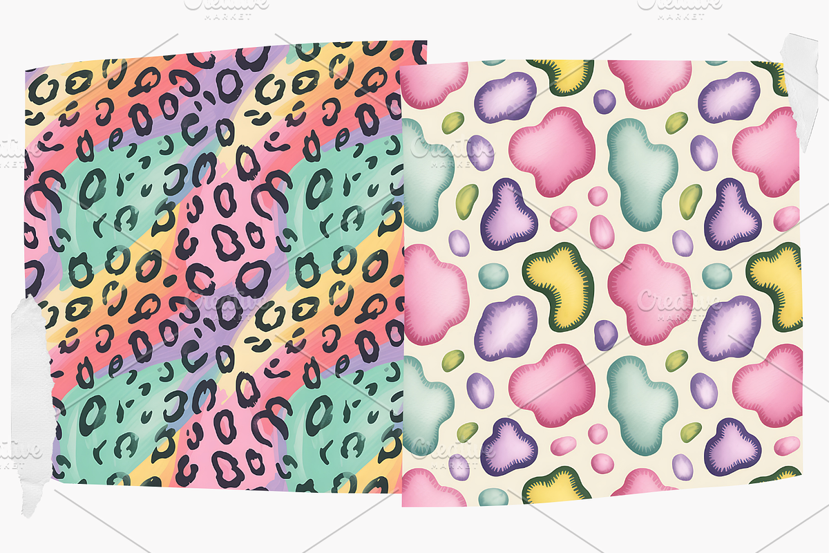 Pastel Animal Digital Prints, a Pattern Graphic by Design Station (Photo 3 of 4)