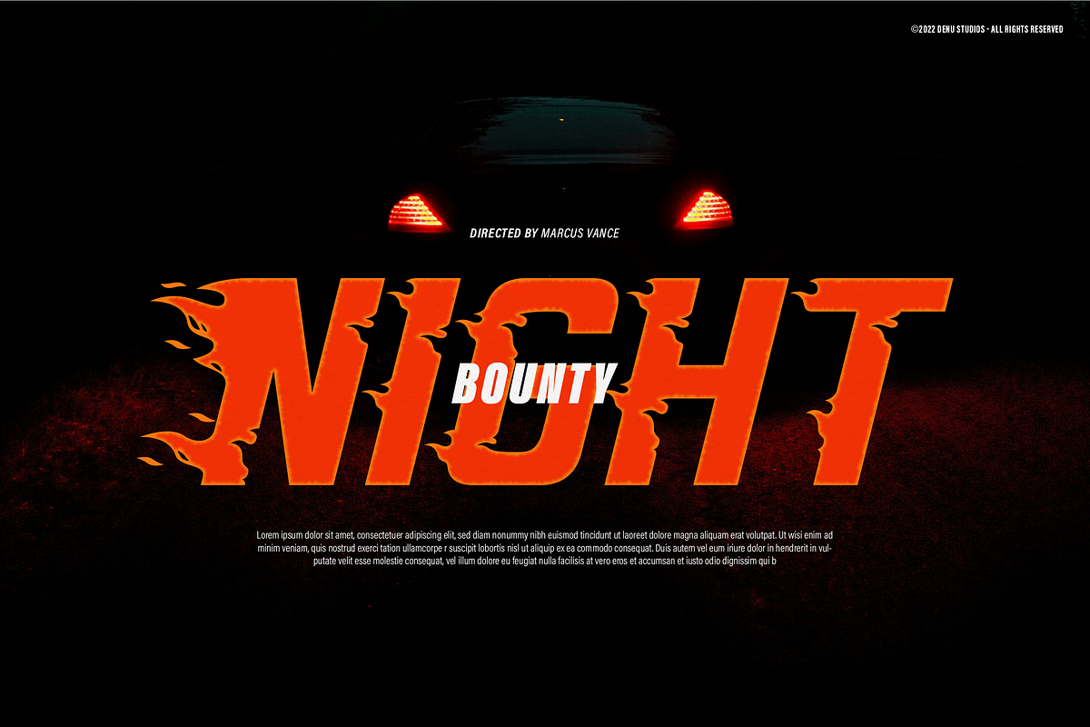 Heat Road | Racing Fire Font, a Font by Denustudios (Photo 2 of 12)