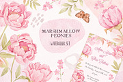 Marshmallow Watercolor Peonies, an Illustration by Irina Diasli (Thumbnail 1 of 12)