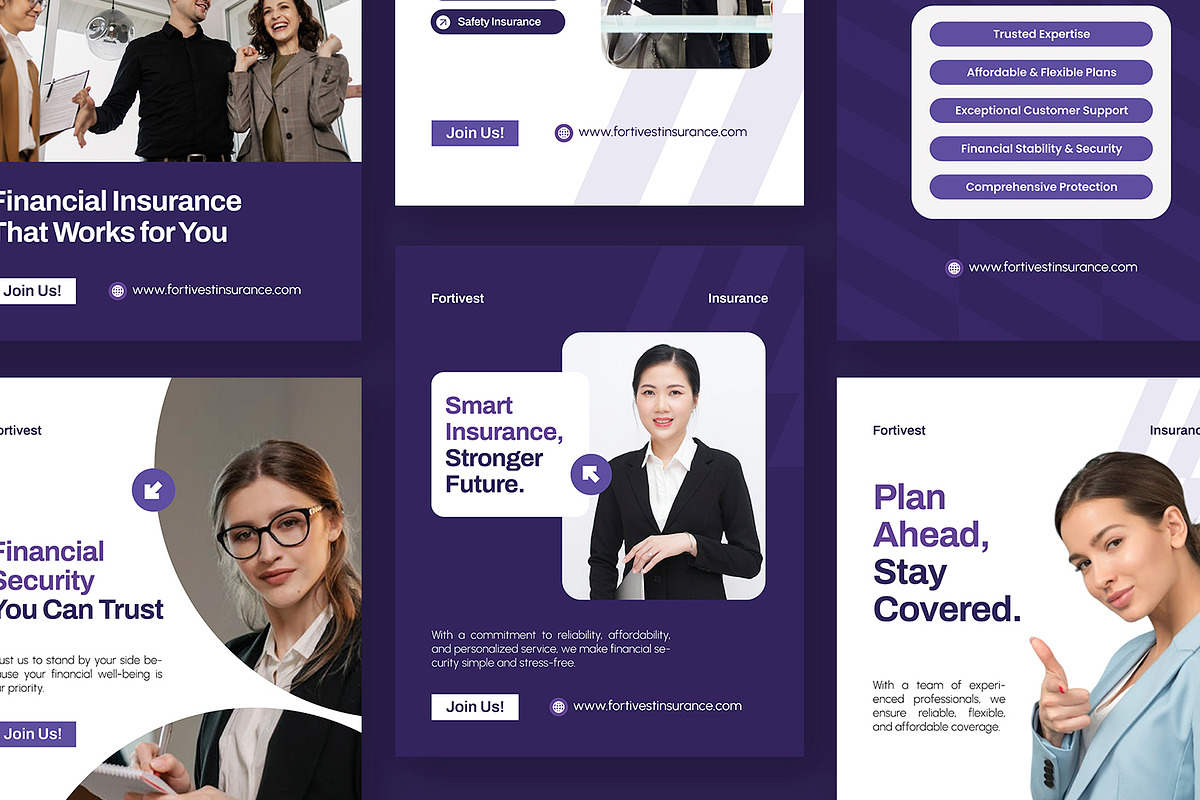 Fortivest Insurance - Instagram Post, a Social Media Template by Esensifiksi.studio (Photo 2 of 3)