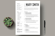 Minimal Black White CV Resume, a Resume Template by MightyDesign (Thumbnail 2 of 5)
