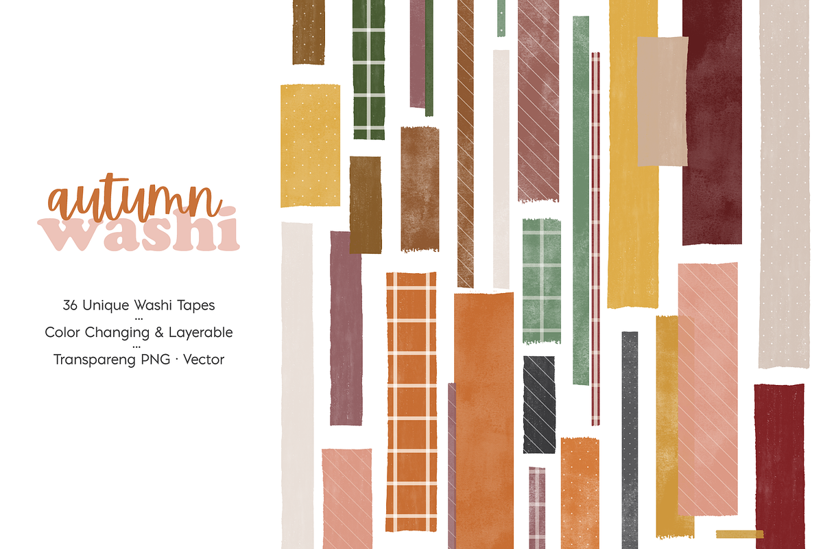 Autumn Washi Tapes, an Object Graphic by cassi has hobbies (Photo 1 of 3)