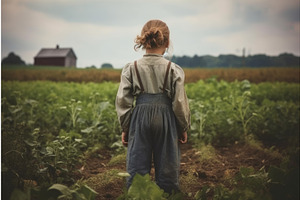 American Farmer Child Girl. Generate