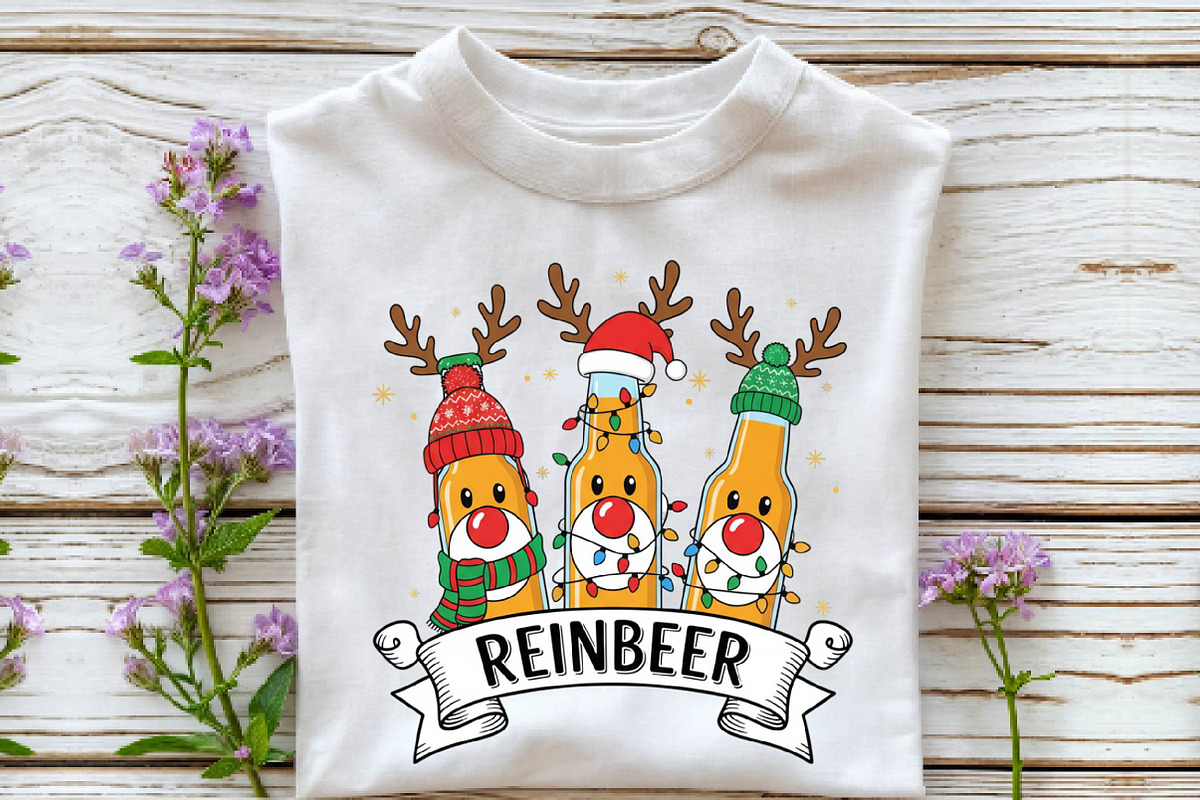 Merry Christmas Reinbeer Beers Png, an Illustration by DreamPrint404 (Photo 2 of 7)