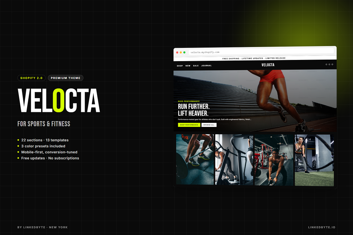 Velocta Shopify Sports Theme, a Shopify Template by Ibnul Jaif Farabi (Photo 1 of 8)