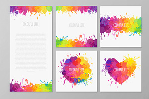 Colorful Life: Vector Splatters Set