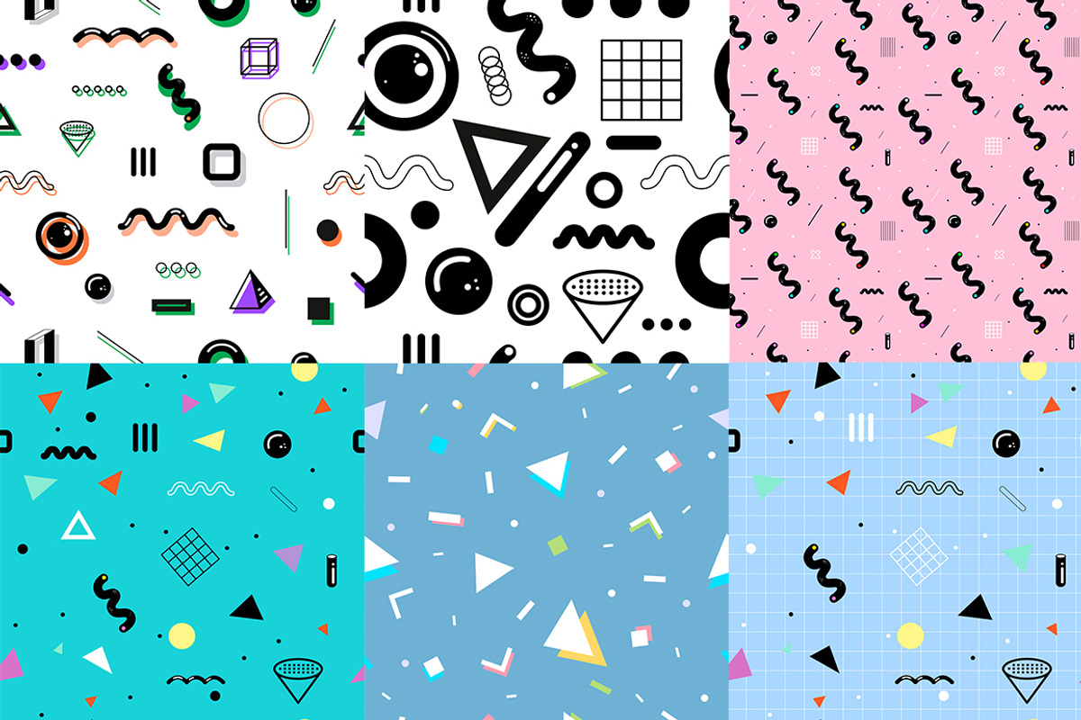 Geometric 80's style patterns, Vol.2, a Pattern Graphic by NES.project (Photo 11 of 12)