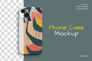 Phone Case Cover Mockup Set