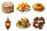 Watercolor Ramadan Iftar Food PNG, a Food Illustration by Libby Wishes (Thumbnail 7 of 7)