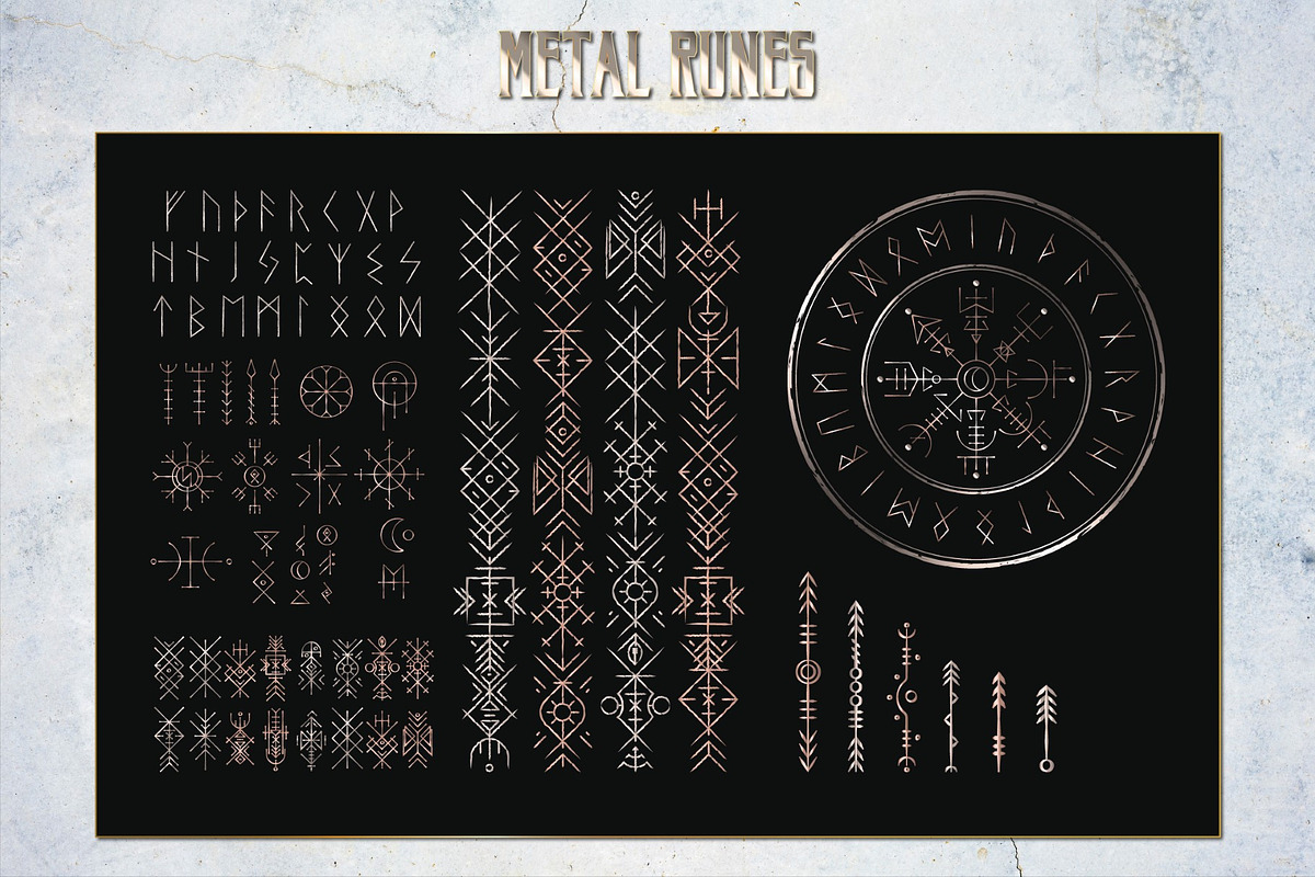 Nordic metal runes, a Pattern Graphic by Gudiny (Photo 3 of 8)