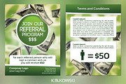 Referral Program 2 Sided Flyer, a Flyer Template by Krukowski Graphics (Thumbnail 1 of 3)