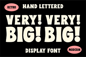 Big Big! A Retro Hand-lettered Font!