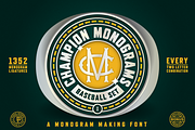 Retro-Era Baseball Serif Style 1, a Symbol Font by Para-Scope Design (Thumbnail 1 of 8)