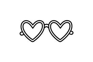 Sunglasses icon line art, an Outline Icon by Elen_Art