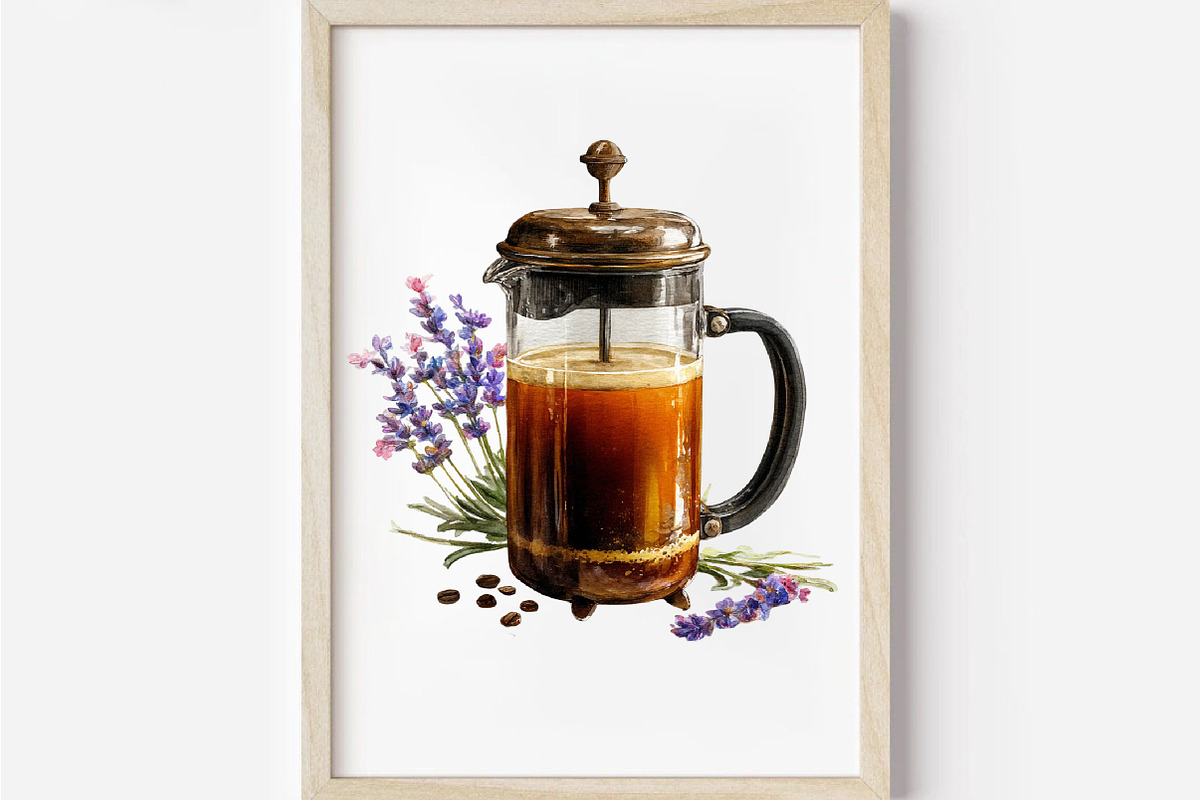 Lavender Coffee Clipart, an Illustration by Designworld (Photo 7 of 7)