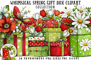 Whimsical Spring Gift Box Clipart, an Illustration by OK Design (Thumbnail 1 of 6)