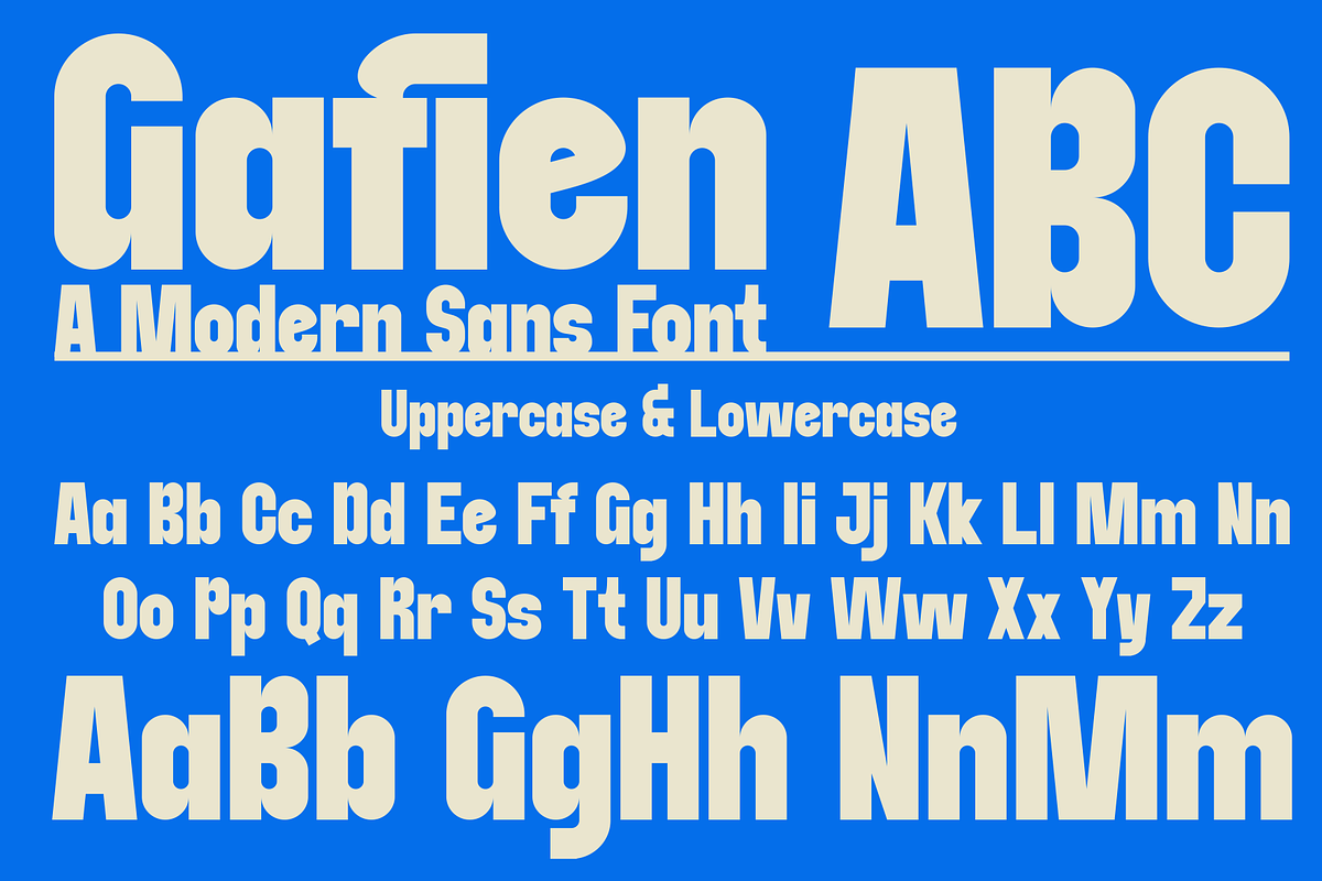 Gafien - A Modern Sans Serif, a Sans Serif Font by Marvadesign (Photo 2 of 6)