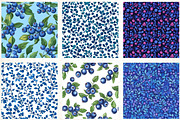 Blueberry Seamless Pattern Papers, a Background Graphic by DreamCafeArt (Thumbnail 2 of 3)